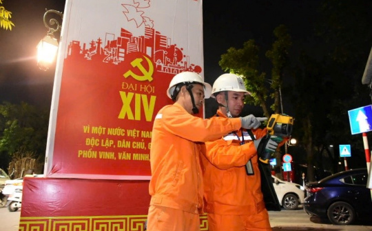 EVNHANOI bảo đảm điện an toàn, thông suốt phục vụ Đại hội XIV của Đảng