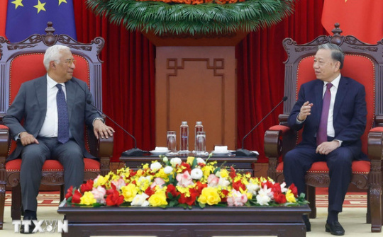 Tổng Bí thư Tô Lâm tiếp Chủ tịch Hội đồng châu Âu António Costa