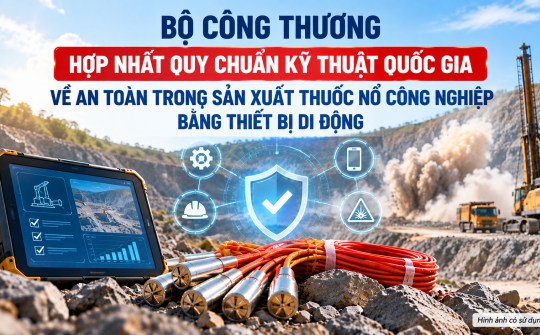 Hợp nhất Quy chuẩn kỹ thuật quốc gia về an toàn trong sản xuất thuốc nổ công nghiệp bằng thiết bị di động