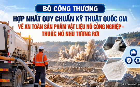 Bộ Công Thương hợp nhất quy chuẩn kỹ thuật quốc gia về an toàn sản phẩm vật liệu nổ công nghiệp - thuốc nổ nhũ tương rời