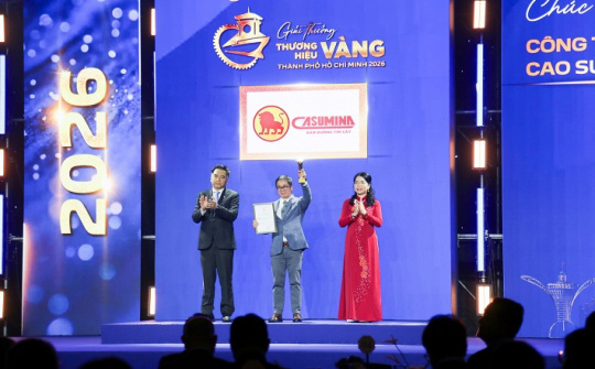 Casumina nhận giải Thương hiệu Vàng và Bằng khen của UBND TP. Hồ Chí Minh