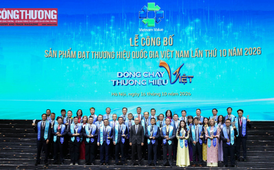 [ĐANG DIỄN RA] Lễ công bố sản phẩm đạt Thương hiệu quốc gia Việt Nam lần thứ 10 năm 2026