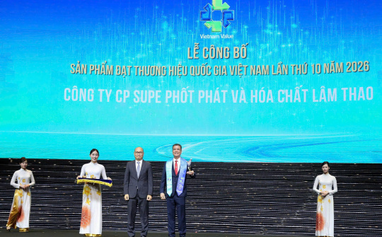 Supe Lâm Thao được vinh danh Thương hiệu quốc gia 2026