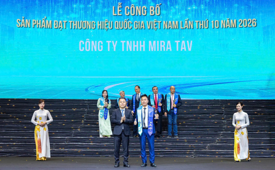 Mira pH9+ lần đầu tiên được công nhận đạt Thương hiệu quốc gia Việt Nam năm 2026: Dấu mốc trên hành trình xây dựng thương hiệu
