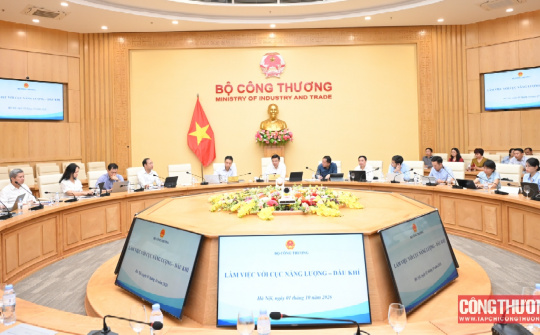 Bộ trưởng Bộ Công Thương Lê Mạnh Hùng làm việc với Cục Năng lượng - Dầu khí