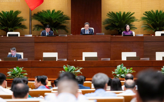 Ngày 21/10, Quốc hội nghe các Tờ trình, báo cáo thẩm tra và thảo luận ở Tổ về 07 dự án Luật