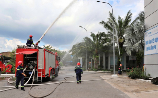 EVNGENCO2 phối hợp diễn tập phương án phòng cháy, chữa cháy và cứu nạn, cứu hộ năm 2026