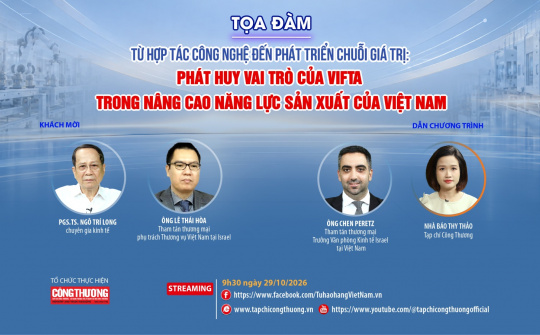[Tọa đàm trực tuyến] Từ hợp tác công nghệ đến phát triển chuỗi giá trị: Phát huy vai trò của VIFTA trong nâng cao năng lực sản xuất của Việt Nam