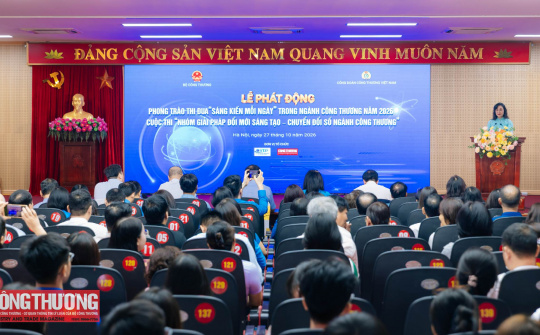 Những hình ảnh ấn tượng tại Lễ phát động Phong trào thi đua “Sáng kiến mỗi ngày” trong ngành Công Thương năm 2026 và khởi động Cuộc thi “Nhóm giải pháp Đổi mới sáng tạo - Chuyển đổi số ngành Công Thương"