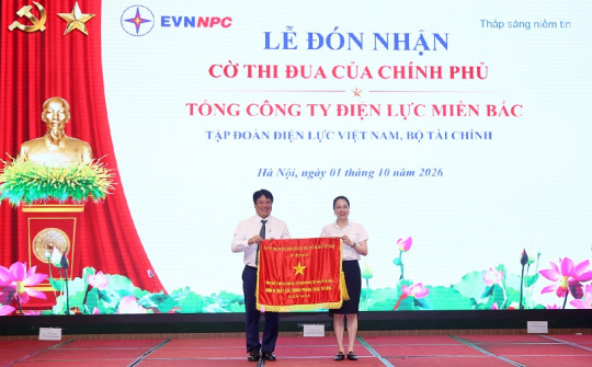 EVNNPC đón nhận Cờ thi đua của Chính phủ