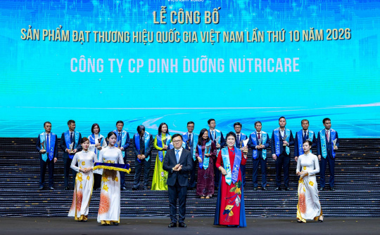 Nutricare 10 năm liên tiếp đạt Thương hiệu quốc gia Việt Nam