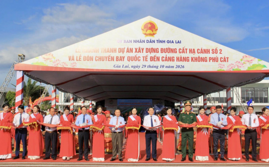 Gia Lai: Khánh thành đường cất hạ cánh số 2 Cảng hàng không Phù Cát, đón chuyến bay quốc tế