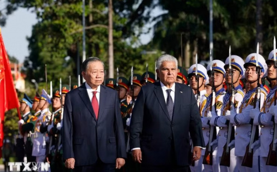 Tổng Bí thư, Chủ tịch nước Tô Lâm chủ trì Lễ đón Tổng thống Cộng hòa Panama thăm chính thức Việt Nam