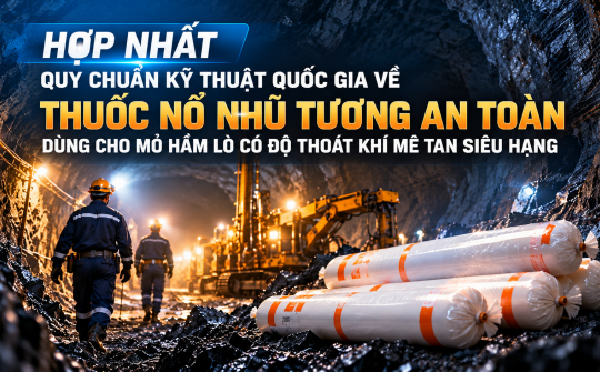 Hợp nhất Quy chuẩn kỹ thuật quốc gia về thuốc nổ nhũ tương an toàn dùng cho mỏ hầm lò có độ thoát khí mê tan siêu hạng