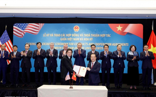 Tổng Bí thư Tô Lâm chứng kiến lễ ký và trao các thỏa thuận hợp tác Việt Nam - Hoa Kỳ