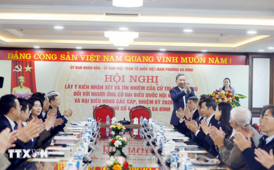 Tổng Bí thư Tô Lâm dự Hội nghị lấy ý kiến cử tri nơi cư trú đối với người ứng cử đại biểu Quốc hội