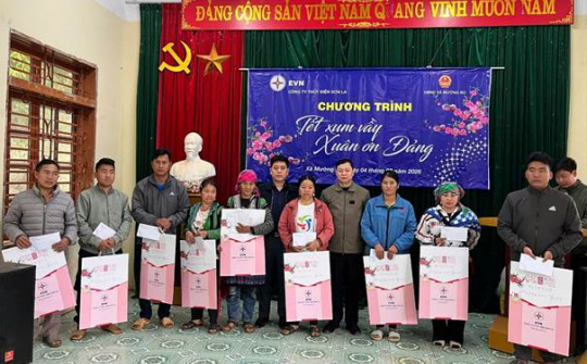 Công ty Thủy điện Sơn La lan tỏa nghĩa tình Xuân Bính Ngọ 2026 tới các bản làng vùng hạ du