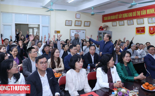 100% cử tri nơi cư trú nhất trí giới thiệu Quyền Bộ trưởng Bộ Công Thương Lê Mạnh Hùng ứng cử đại biểu Quốc hội khóa XVI