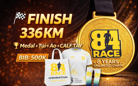 84RACE kỷ niệm 8 năm thành lập - ra mắt thử thách chạy bộ “UNLIMITED CHAIN”