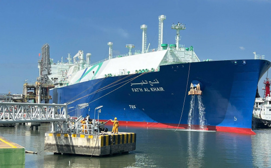 PV GAS đón tàu chở 63.000 tấn LNG cập cảng Thị Vải, đảm bảo nguồn nhiên liệu cho phát điện