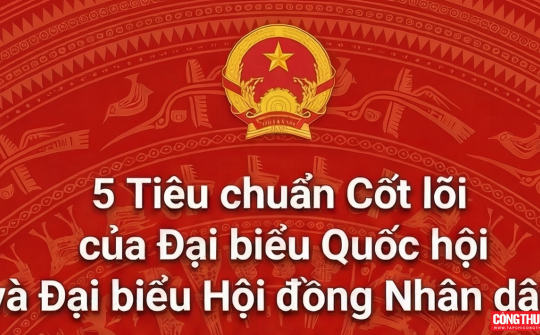 [Infographic] 5 tiêu chuẩn cốt lõi của đại biểu Quốc hội và đại biểu HĐND các cấp