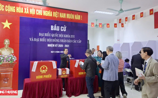 Gần 79 triệu cử tri cả nước đi bầu cử đại biểu Quốc hội khóa XVI và đại biểu HĐND các cấp