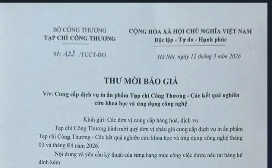 THƯ MỜI BÁO GIÁ