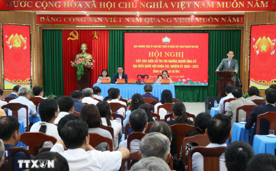 Thành phố Huế: Cử tri bày tỏ sự đồng thuận cao đối với chương trình hành động của các ứng cử viên đại biểu Quốc hội