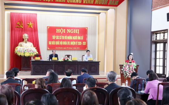 Ninh Bình: Những người ứng cử đại biểu Quốc hội khóa XVI tiếp xúc cử tri tại Yên Khánh