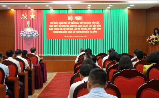 Đảng ủy Bộ Công Thương tham dự Hội nghị phổ biến, quán triệt và triển khai thực hiện các văn kiện, nghị quyết về công tác kiểm tra, giám sát, kỷ luật của Đảng