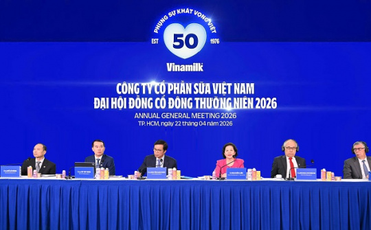 Vinamilk báo lãi quý I/2026 tăng 55% so với cùng kỳ, cổ tức tiền mặt tiếp tục duy trì mức cao