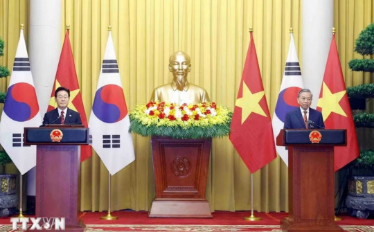 Tổng Bí thư, Chủ tịch nước Tô Lâm và Tổng thống Hàn Quốc gặp gỡ báo chí