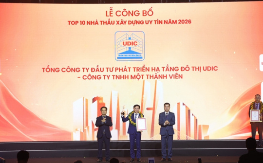 UDIC 8 năm liên tiếp giữ vững vị thế Top 10 Nhà thầu xây dựng uy tín