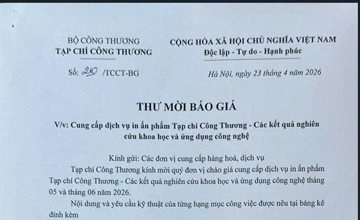TẠP CHÍ CÔNG THƯƠNG MỜI BÁO GIÁ CUNG CẤP DỊCH VỤ IN ẤN