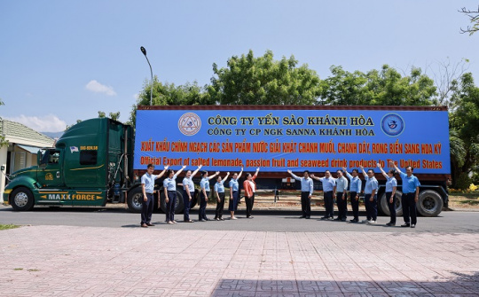 Sanna Khánh Hòa xuất khẩu thành công lô hàng nước giải khát đầu tiên sang Hoa Kỳ