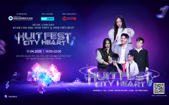 HUIT FEST 2026: Trường đại học “chơi lớn” mở concert miễn phí cho học sinh THPT