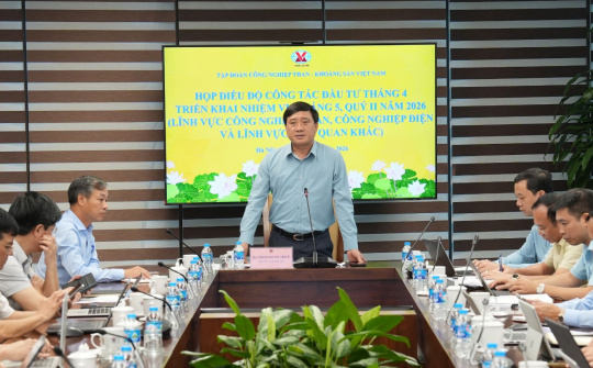 Giá trị đầu tư 4 tháng đầu năm 2026 của TKV đạt vượt so với cùng kỳ