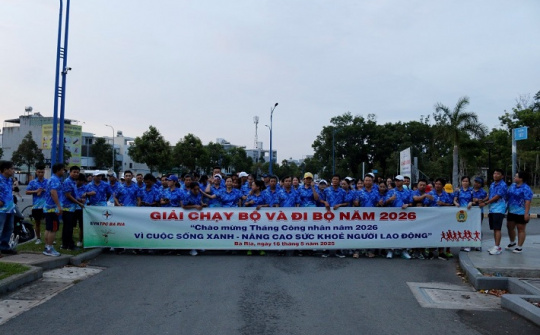 Công ty Cổ phần Nhiệt điện Bà Rịa tổ chức giải chạy bộ hưởng ứng Tháng Công nhân năm 2026