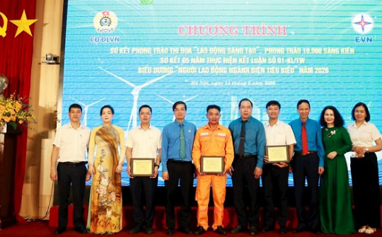 EVNGENCO1 khẳng định dấu ấn tại Lễ biểu dương Người lao động tiêu biểu ngành Điện năm 2026