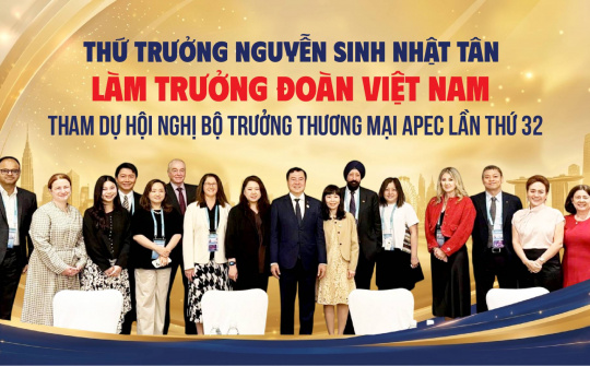 Thứ trưởng Nguyễn Sinh Nhật Tân làm Trưởng đoàn Việt Nam tham dự Hội nghị Bộ trưởng thương mại APEC lần thứ 32