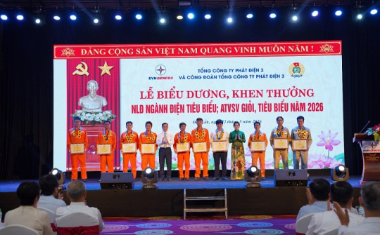 EVNGENCO3 vinh danh Người lao động ngành Điện tiêu biểu, lan tỏa văn hóa an toàn và sáng tạo