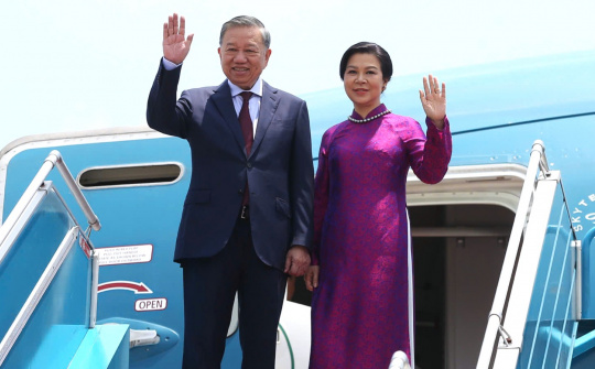 Tổng Bí thư, Chủ tịch nước Tô Lâm và Phu nhân cùng Đoàn đại biểu cấp cao lên đường thăm chính thức Thái Lan