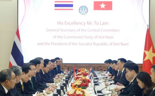 Tổng Bí thư, Chủ tịch nước Tô Lâm hội đàm với Thủ tướng Thái Lan Anutin Charnvirakul