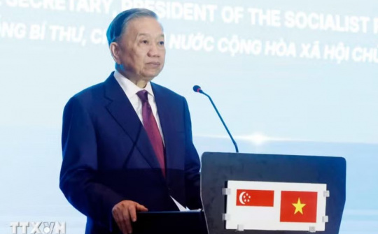 Tổng Bí thư, Chủ tịch nước Tô Lâm: Hợp tác công nghệ sẽ trở thành một trụ cột quan trọng trong quan hệ Việt Nam-Singapore