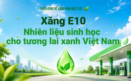 [Hiểu đúng về xăng E10] Xăng sinh học E10 - Nhiên liệu xanh cho tương lai xanh