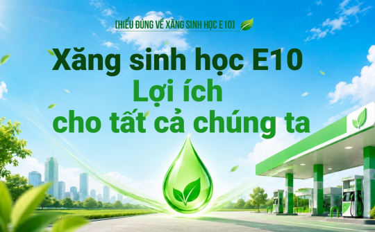 [Hiểu đúng về xăng E10] Xăng sinh học E10 - Lợi ích cho tất cả chúng ta