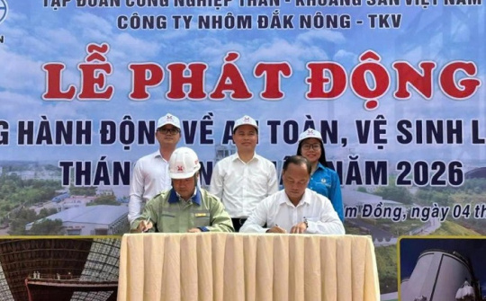 Công ty Nhôm Đắk Nông - TKV: Phát động Tháng hành động về ATVSLĐ năm 2026