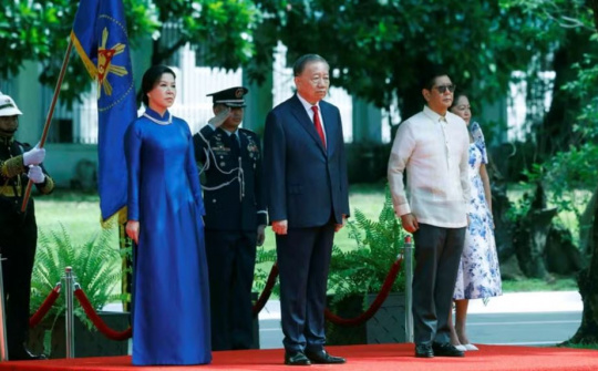 Lễ đón Tổng Bí thư, Chủ tịch nước Tô Lâm thăm cấp Nhà nước Philippines