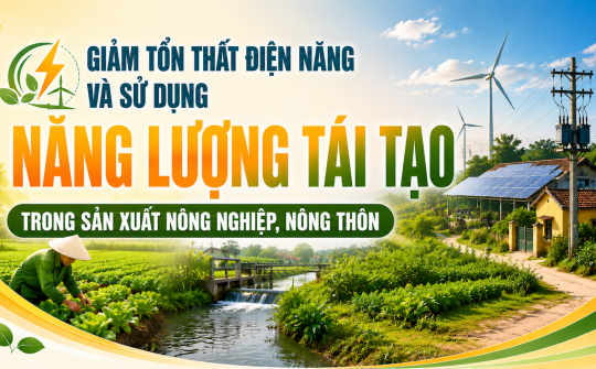 [TIẾT KIỆM ĐIỆN] Giảm tổn thất điện năng và sử dụng năng lượng tái tạo trong sản xuất nông nghiệp, nông thôn