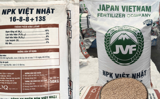 Phân bón Việt Nhật ra mắt dòng NPK 16-8-8+13S: Lời giải cho bài toán dinh dưỡng hợp lý và tối ưu chi phí